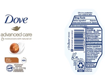 DoveShea ButterAPDeoIS - Dove Advanced Care Shea Butter 48h Antiperspirant Deodorant